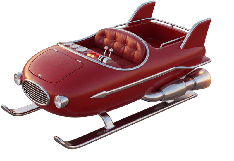 Santa's rocket-powered sleigh