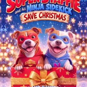 Super Staffie and his Ninja Sidekick Save Christmas book cover